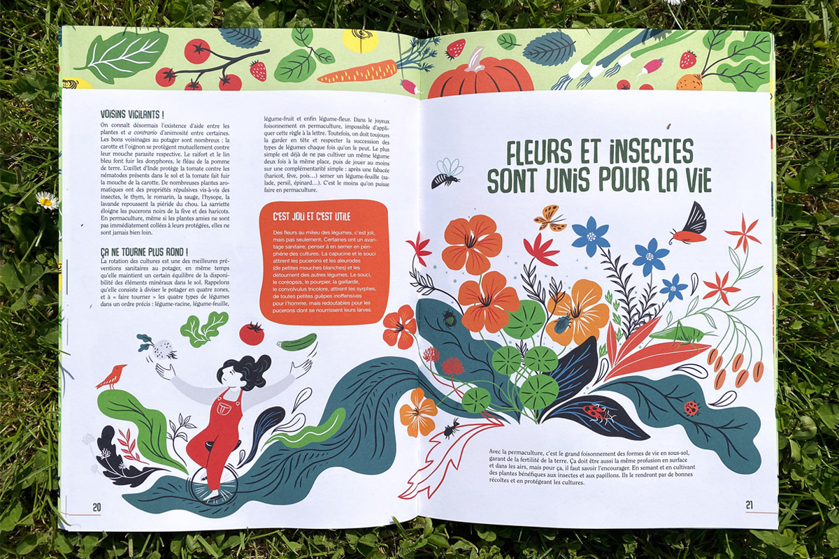 illustration livre jardinage en permaculture