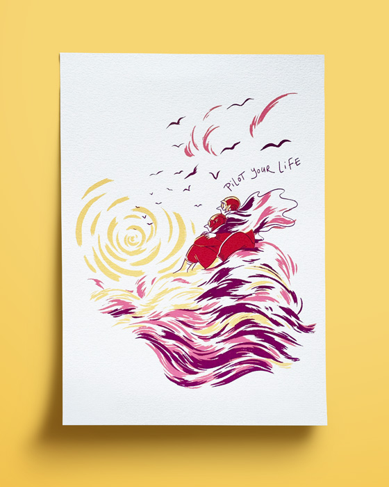 illustration en sérigraphie