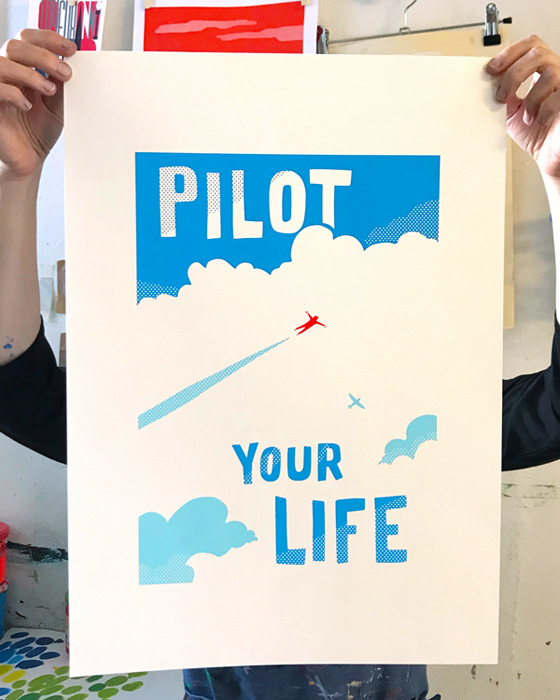 sérigraphie inspiration voyage par avion