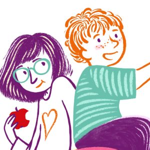 Dessin de deux enfants