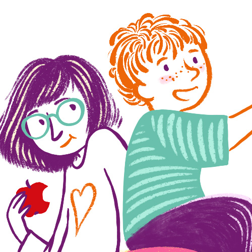 Dessin de deux enfants